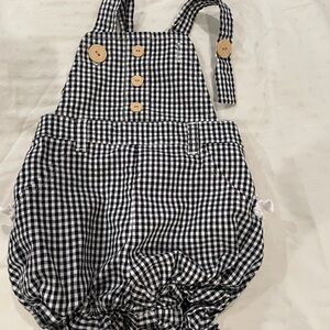 Harajuku Lovers Mini Target Lamb Gwen Stefani Gingham Checker Romper Lace 6mos